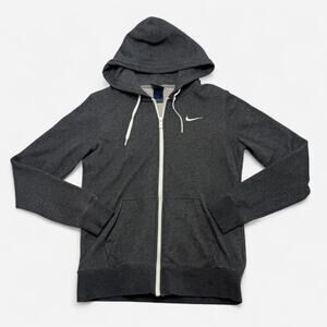 Nike Gray Full Zip Hoodie Women’s Medium Athletic Casual Zip Up Jacket